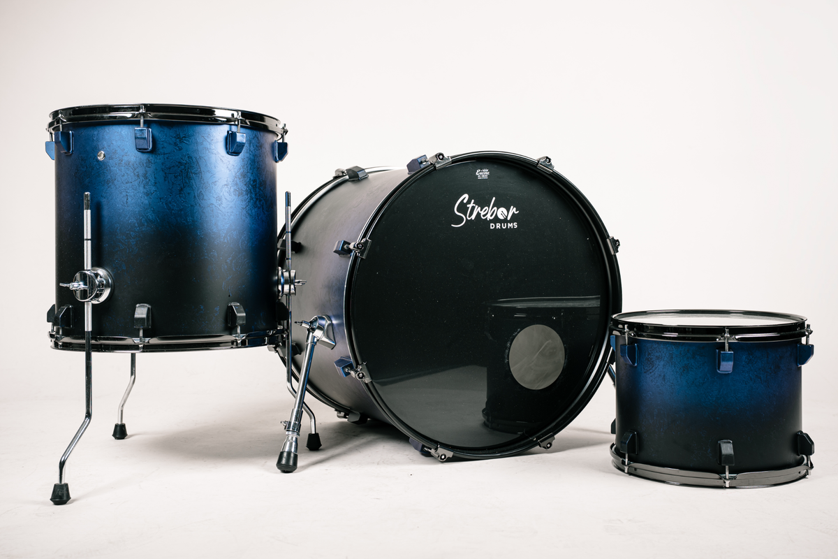 Batteria kit 3pz BlackBlue - Strebor Drums